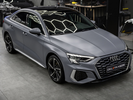 UC1384, IRISTEK PPF Colors Satin Nardo Grey Audi RS — Audi A3